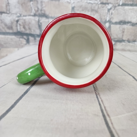 Pier 1 Imports Jolly Holiday Snowman 3D Mug Red Green Handpainted 16oz - Picture 13 of 15